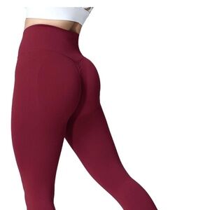 Aoxjox Women's Scrunch Butt Lifting Seamless Leggings Booty High Waisted Workout